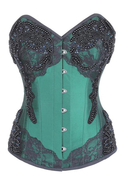 Jemminson Lace & Bead Embellished Overbust Corset