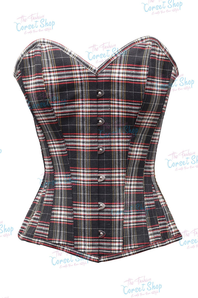 Geyse Tartan Check Cottswool Overbust Corset