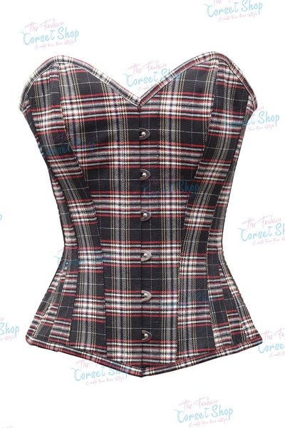 Geyse Tartan Check Cottswool Overbust Corset