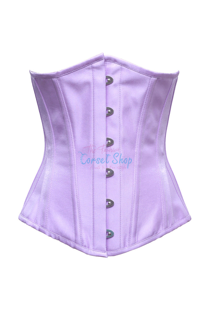 Clemens Lavander Shimmer Satin Underbust Corset