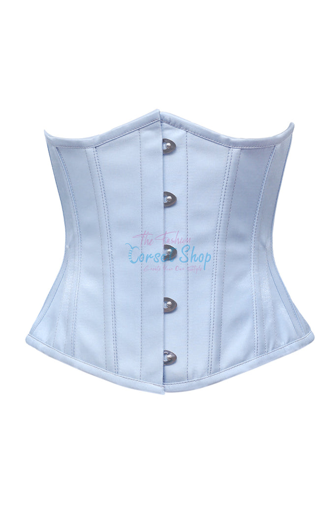 Ulrike Silver Shimmer Satin Underbust Corset