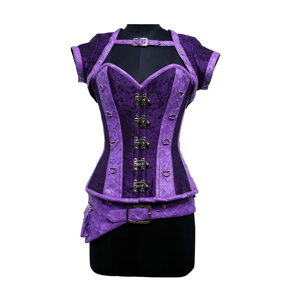 Molly Steampunk Overbust Corset - Corsets Queen US-CA