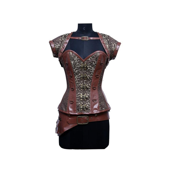 Monica Steampunk Overbust Corset - Corsets Queen US-CA