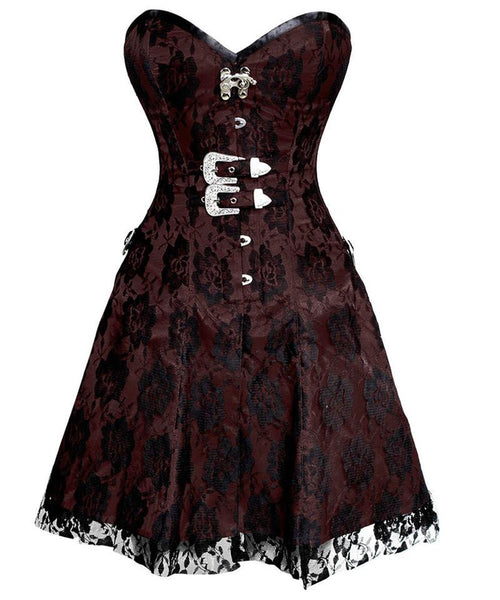 Nol Gothic Net Overlay Corset Dress