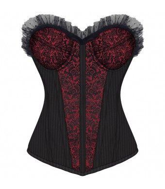 Cyntha Gothic Overbust Fashion Corset With Cups
