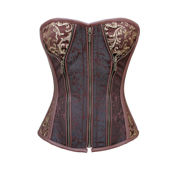 Fraust Steampunk Steel Boned Overbust Corset - Corsets Queen US-CA