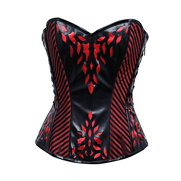 Marloes Black & Red Gothic Overbust Corset