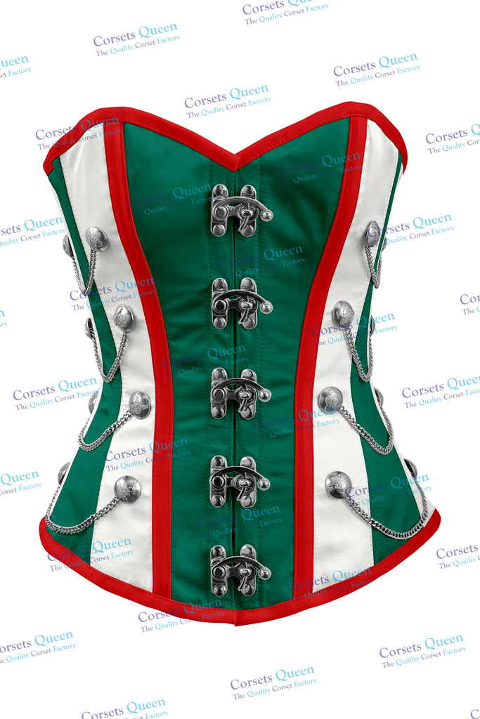 Macray Steel Boned Overbust Christmas Special Corset - Corsets Queen US-CA