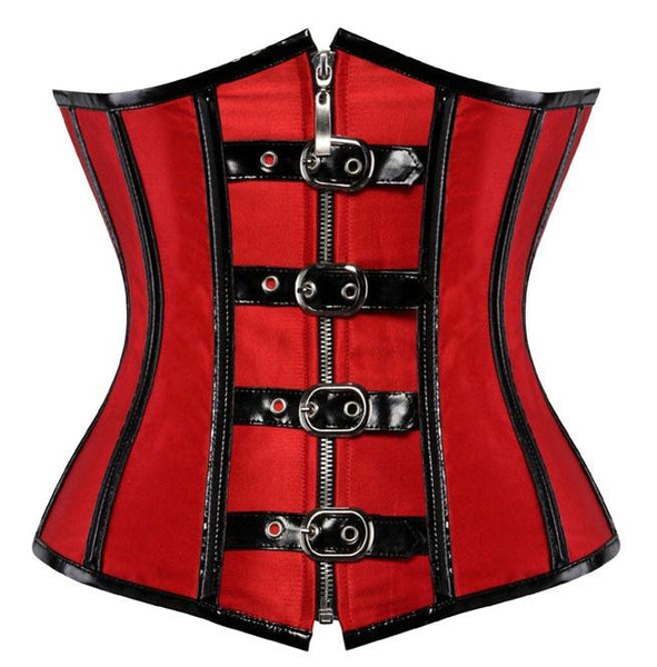 Purnell Red & Black Underbust Corset - Corsets Queen US-CA