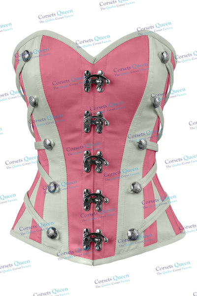 Lucian Satin Overbust Corset With Buckles